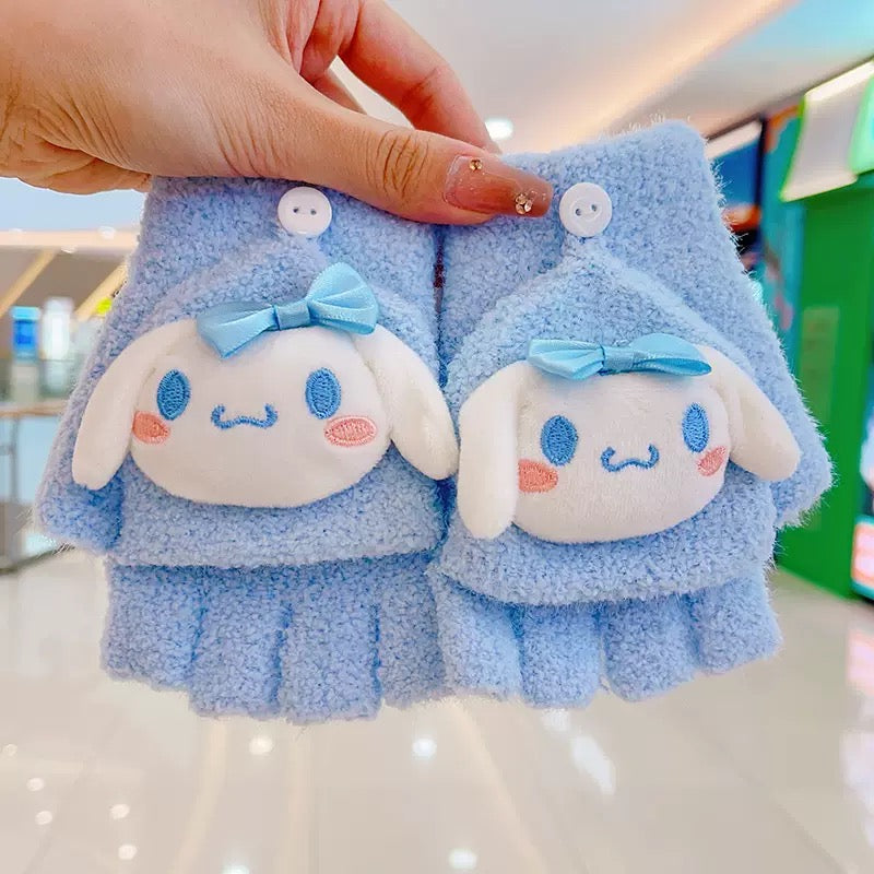 Fluffy gloves