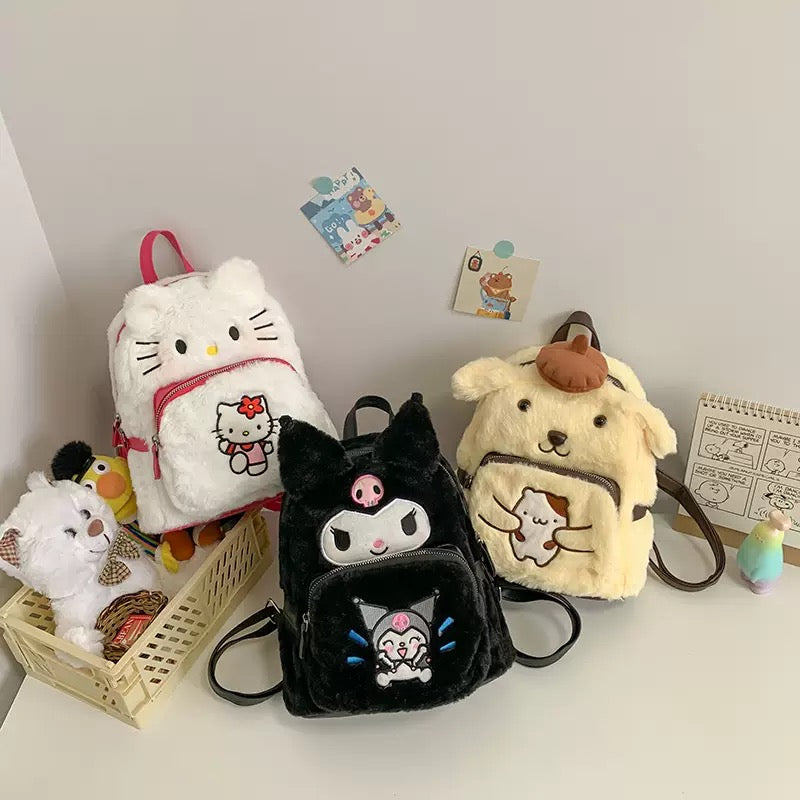 Fluffy backpack