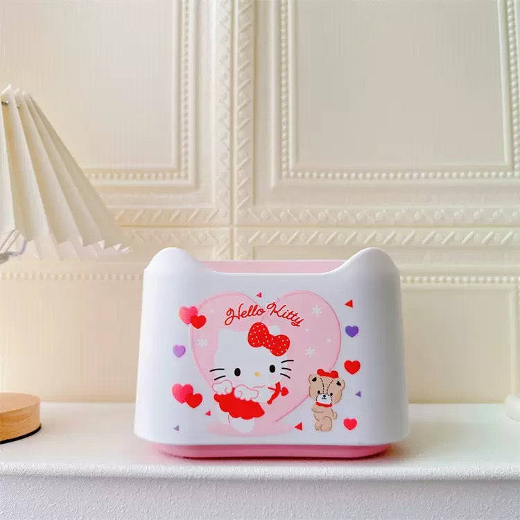 Press-top mini table bin
