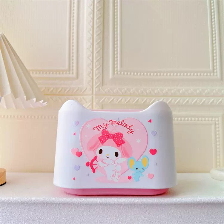 Press-top mini table bin