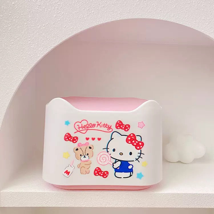 Press-top mini table bin