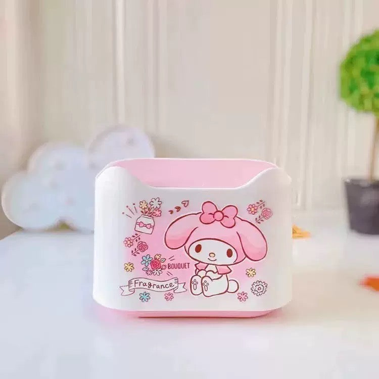 Press-top mini table bin