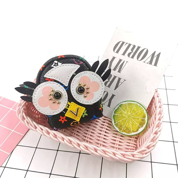 Cute owl keychain/coin mini backpack