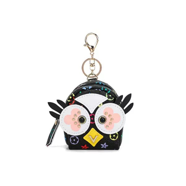 Cute owl keychain/coin mini backpack