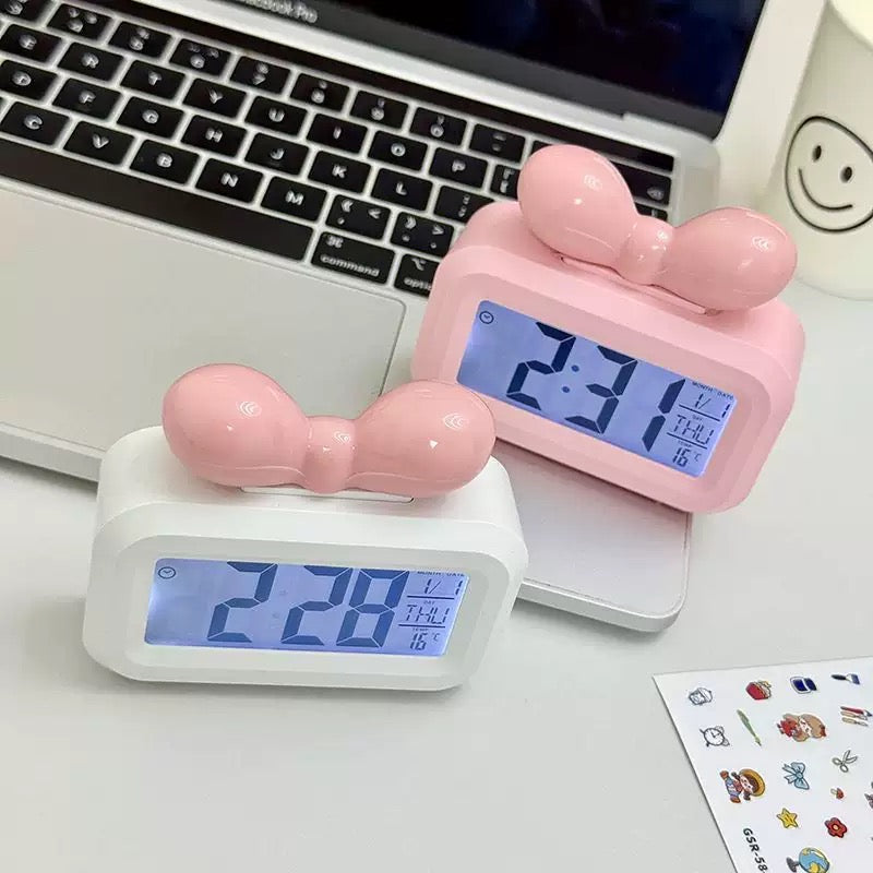 Clock with alarm and light
